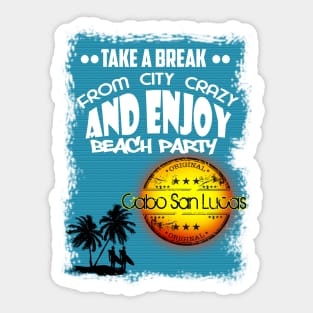 Cabo San Lucas Beach Party Sticker